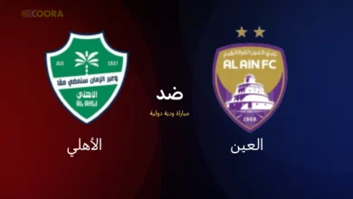 موعد مباراة العين ضد الأهلي