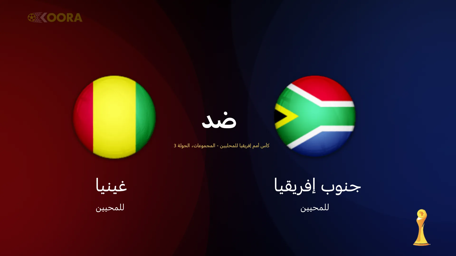 موعد مباراة جنوب أفريقيا ضد غينيا
